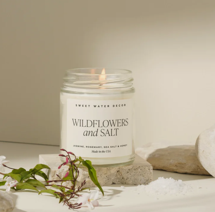 Wildflowers and Salt Soy Wax Candle