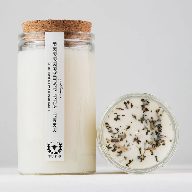 Peppermint Tea Tree Soy-Beeswax Candle