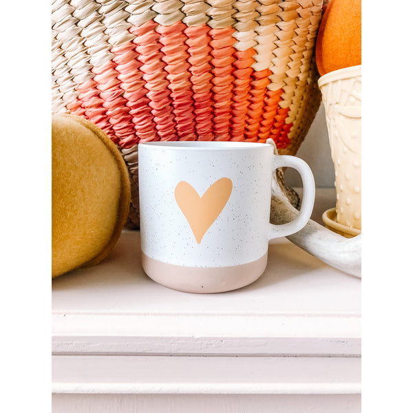 Gold Heart Pink Distressed Initial Coffee Mugs – MariROsa Craft Shop