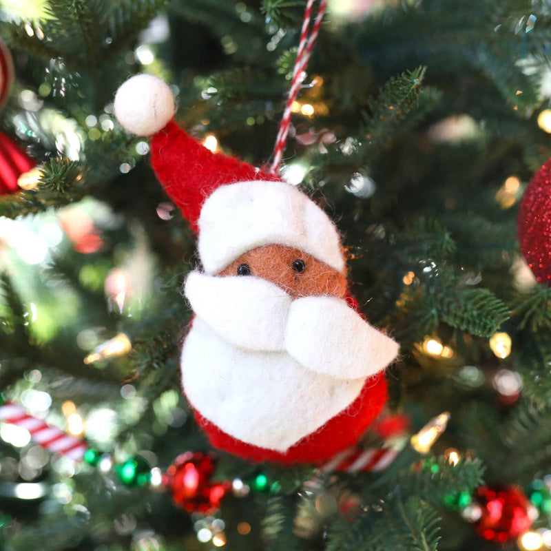 Santa Felt Wool Ornament