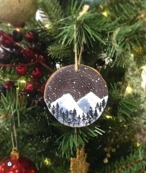 Snowy Mountain Ornament