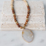 Safari Necklace - Sand Stripes - Agate
