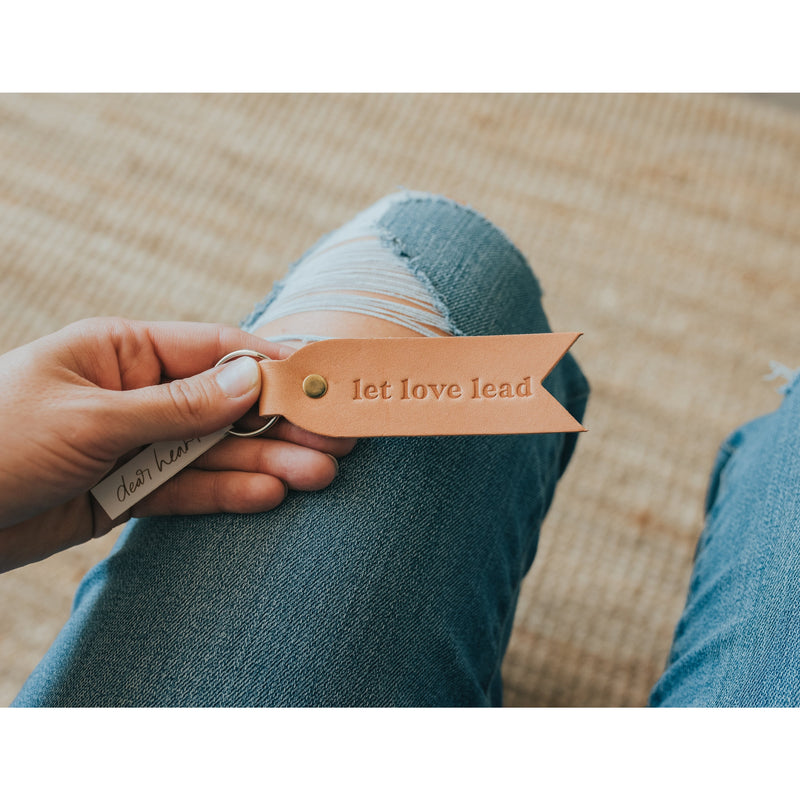 Let Love Lead Leather Key Chain